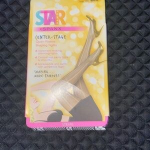 SPANX Star Power Center-Stage Open Weave Shaping Tights Black Size S/B